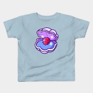 Diamond In Pearl Shell Cartoon Kids T-Shirt